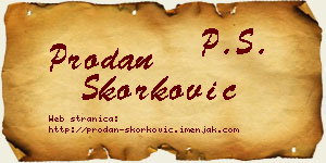 Prodan Skorković vizit kartica